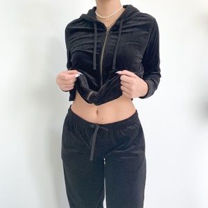 Velour tracksuit set (both pieces included)